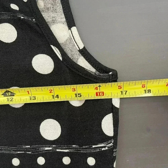 Sleeveless Polka Dot Dress - Knit Turtleneck Unique Design Medium - Picture 6 of 11